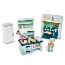 Mobilier de bucătărie din lemn Dovetail Kitchen Set Tender Leaf Toys cu echipamente și 6 accesorii complete