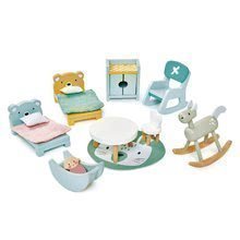 Camera copiilor din lemn Dovetail Kidsroom Set Tender Leaf Toys set de 10 accesorii cu echipamente și accesorii complete