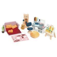 Drevený nábytok pre školáka Dolls House Study Furniture Tender Leaf Toys s komplet vybavením a doplnkami