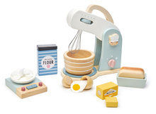 Drevený kuchynský robot Home baking set Tender Leaf Toys s váhou, riadom a potravinami