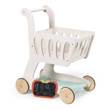 Drevený nákupný vozík Shopping Cart Tender Leaf Toys s priehradkou a tabuľou na kriedu