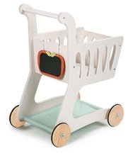Drevený nákupný vozík Shopping Cart Tender Leaf Toys s priehradkou a tabuľou na kriedu