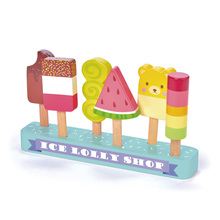 Înghețate din lemn Ice Lolly Shop Tender Leaf Toys 6 feluri pe suport
