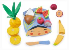 Tocător de lemn cu fructe tropicale Tropical Fruit Chopping Board Tender Leaf Toys cu cuțit de la 24 luni TL8281