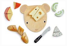 Tocator de lemn cu brânză Cheese Chopping Board Tender Leaf Toys cu cuțit de la 24 luni TL8293