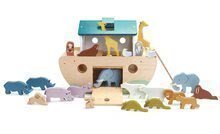 Arca lui Noe din lemn cu animăluțe Noah's Wooden Ark Tender Leaf Toys 10 perechi de animale TL8306