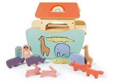 Drevená Noemova Archa Little Noah's Ark Tender Leaf Toys a 6 párov zvierat od 24 mes