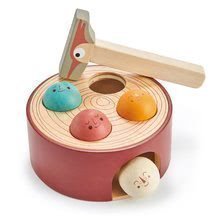 Jucărie din lemn Woodpecker Game Tender Leaf Toys cu ciocan și 4 mingiuțe