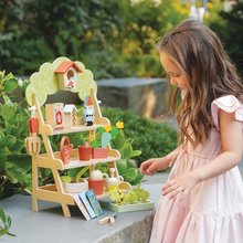 Dřevěné zahrádkářství Garden Centre Tender Leaf Toys s ptačí budkou nářadím a květináči