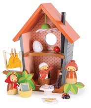 Cuib din lemn Robin’s Nest Box Tender Leaf Toys cu figurine păsări și ou de la 3 ani