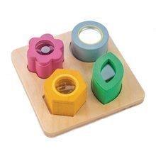 Fa alakzatok funkciókkal Visual Sensory Tray Tender Leaf Toys alátéten 4 fajta 18 hó-tól