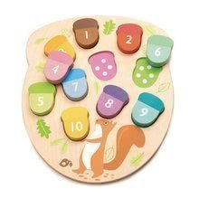 Ghindă din lemn How Many Acorns? Tender Leaf Toys 10 bucăți de ghinde numerotate de la 18 luni