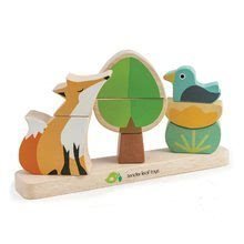 Drevená magnetická skladačka s líškou Foxy Magnetic Stacker Tender Leaf Toys 8 tvarovaných kociek od 18 mes