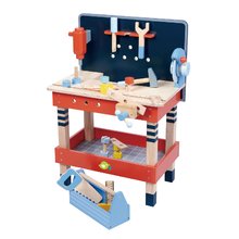 Dřevěná pracovní dílna TenderLeaf Tool Bench Tender Leaf Toys s nářadím, 18 doplňků