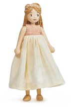 Dřevěná panenka v šatech Ferne Wooden Doll Tender Leaf Toys s pohyblivýma rukama a nohama 25 cm výška