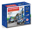 Stavebnica magnetická Policajná stanica Amazing Police Set Magformers 50 dielov