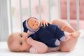 Bábika Babipouce Navy Blue Starry Dreams Mon Doudou Corolle s hnedými očami a špúliace ústočká 28 cm od 0 mes