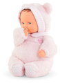 Bábika medvedík Babibear Plush Starry Dreams Mon Doudou Corolle s ušatou čiapočkou s modrými očami a špúliace ústočká 28 cm od 0 mes