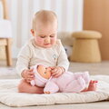 Bábika medvedík Babibear Plush Starry Dreams Mon Doudou Corolle s ušatou čiapočkou s modrými očami a špúliace ústočká 28 cm od 0 mes
