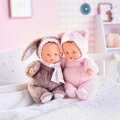 Bábika medvedík Babibear Plush Starry Dreams Mon Doudou Corolle s ušatou čiapočkou s modrými očami a špúliace ústočká 28 cm od 0 mes
