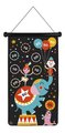 Magnetický terč Cirkus Circus Magnetic Dart Game Janod obojstranný so 6 magnetickými šípkami od 4 rokov