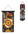 Magnetický terč Draky Dragons Magnetic Dart Game Janod obojstranný so 6 magnetickými šípkami od 4 rokov