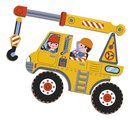 Magnetická kniha Na stavbe Construction Magnetibook Janod 50 magnetiek a 18 šablón