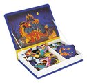 Magnetická kniha Draky Dragons Magnetibook Janod 53 magnetiek a 10 šablón