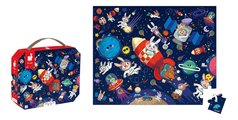 Puzzle v kufríku Raketa vo vesmíre Rocket Janod 54 dielov od 5 rokov
