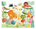 Puzzle v kufríku Záhradné zvieratká Garden Friends Janod 20 dielov od 24 mes