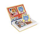Magnetická kniha Zvieratká Mix & Match Magnetibook Janod 72 magnetiek a 8 šablón