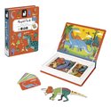 Magnetická kniha Dinosaury Dinosaurs Magnetibook Janod 40 magnetiek a 10 šablón