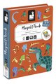 Magnetická kniha Dinosaury Dinosaurs Magnetibook Janod 40 magnetiek a 10 šablón