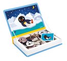 Magnetická kniha Polárne zvieratká Polar Animals Magnetibook Janod 30 magnetiek a 10 šablón