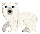 Magnetická kniha Polárne zvieratká Polar Animals Magnetibook Janod 30 magnetiek a 10 šablón