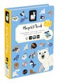 Magnetická kniha Polárne zvieratká Polar Animals Magnetibook Janod 30 magnetiek a 10 šablón