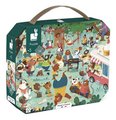 Puzzle v kufríku Rodina medveďov Family Bears Janod 54 dielov od 5 rokov