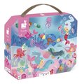 Puzzle v kufríku Morské víly Mermaids Janod 24 dielov