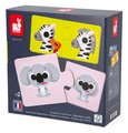 Spoločenská hra pre deti Duonimo Nájdi protiklady Opposites Puzzles Janod 24 dielov od 24 mes