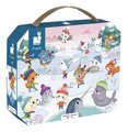 Puzzle v kufríku Párty na snehu Snow Party Janod 36 dielov od 4 rokov