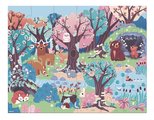 Puzzle svietiace v tme Les Magic Forest Janod s čarovnou lampou 24 dielov
