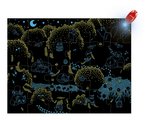 Puzzle svietiace v tme Les Magic Forest Janod s čarovnou lampou 24 dielov