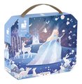 Puzzle v kufríku Ľadová kráľovná Icy Enchantment Janod 54 dielov od 5 rokov