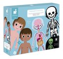 Vzdelávacie puzzle Ľudské telo Educational Puzzle Human Body Janod 50-75-100 dielov od 5 rokov