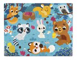 Senzorické puzzle Lesné zvieratká Tactile Puzzle Forest Animals Janod na rozvoj hmatu 20 dielov od 24 mes