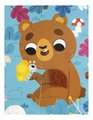 Senzorické puzzle Lesné zvieratká Tactile Puzzle Forest Animals Janod na rozvoj hmatu 20 dielov od 24 mes