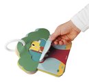 Senzorické karty Zvieratká v savane Savannah Tacticle Cards Set Janod na rozvoj hmatu 6 kariet od 12 mes