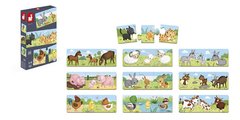 Spoločenská hra pre deti Trionimo Nájdi zvieratká Puzzle Matching Game Janod 30 dielov