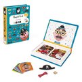 Magnetická kniha Zábavné tváre chlapci Boy's Crazy Faces Magnetibook Janod 70 magnetiek a 12 šablón