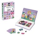 Magnetická kniha Dievčenské oblečenie Girl's Costumes Magnetibook Janod 46 magnetiek a 8 šablón
